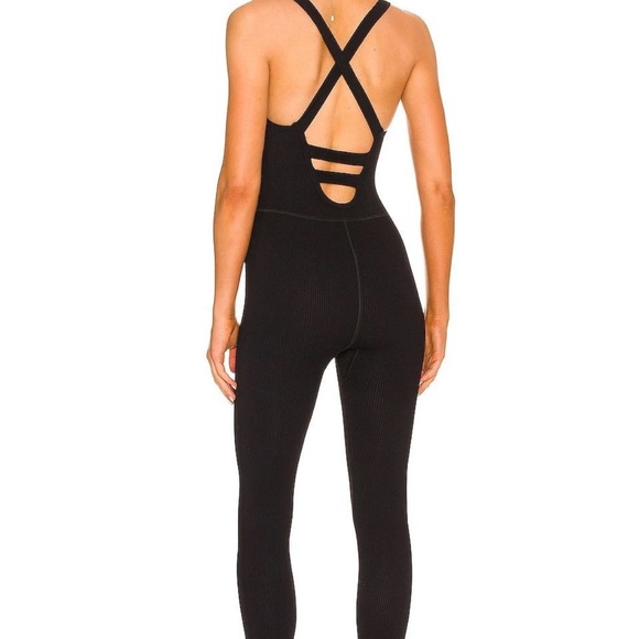 Free People Black Ribbed Tank Jumpsuit - Picture 2 of 7